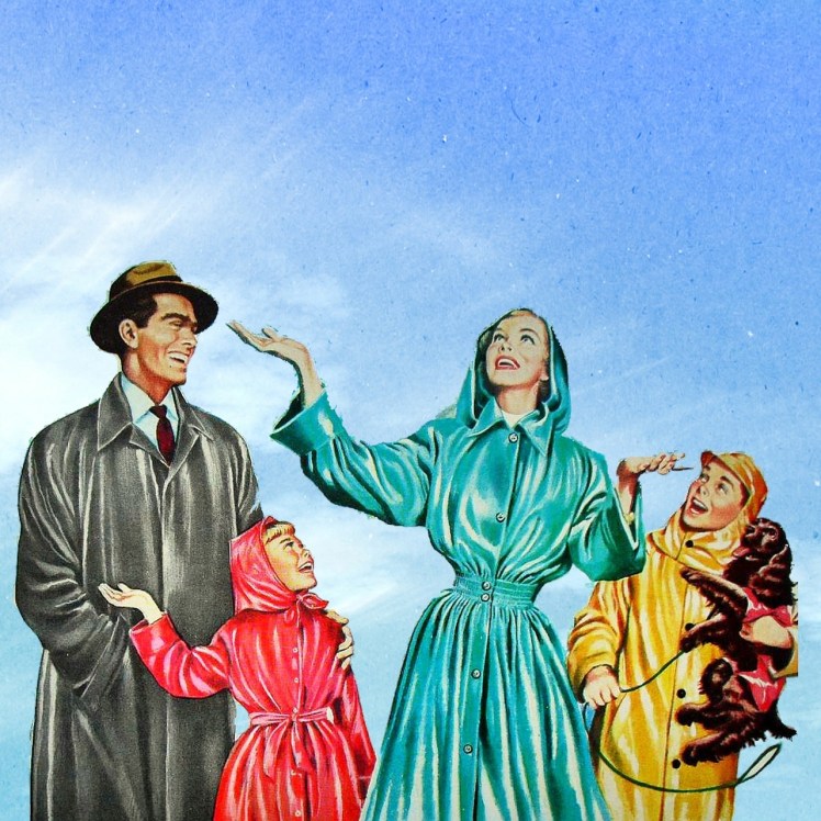 Heureux sous la pluie